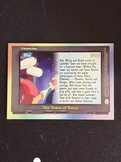 EP22 THE TOWER OF TERROR - BLUE LOGO - NON-HOLO - TOPPS POKEMON TV CARD NM - Image 2