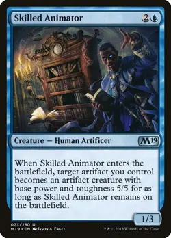 Skilled Animator 2x FOIL M19 MTG Core Set 2019 Uncommon MINT blue - Image 1
