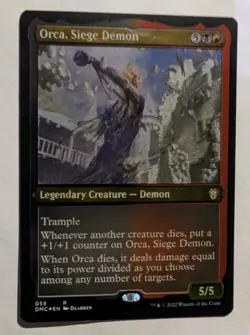 Orca, Siege Demon (Foil Etched) Commander: Dominaria United - MTG RARE - Image 1