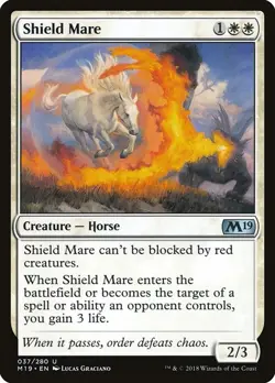 Shield Mare 2x FOIL M19 MTG Core Set 2019 Uncommon MINT white - Image 1