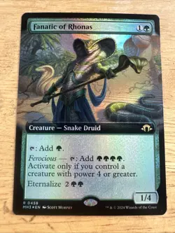 MTG Magic the Gathering Fanatic of Rhonas (458/703) Modern Horizons 3 NM FOIL - Image 1