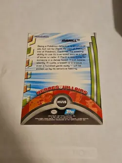 Pokemon Topps Heroes & Villains Blue Label HV15 Marill LP - Image 2