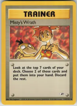 Pokemon TCG Misty's Wrath Uncommon Gym Heroes 114/132 - Image 1