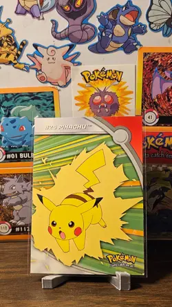 Pikachu #25 HV6 - Pokemon 2000 Topps TV Heroes & Villians - Blue Logo - LP - Image 1