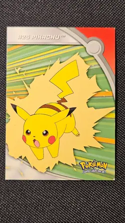 Pikachu #25 HV6 - Pokemon 2000 Topps TV Heroes & Villians - Blue Logo - LP - Image 2