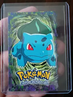 1999 Topps Pokemon Evolution Blue Bulbasaur Die Cut 1 of 12 Nrmt To Mint - Image 1