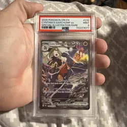 Pokemon TCG Destined Rivals Cynthia's Garchomp EX English SIR 232/182 PSA 9 Mint - Image 1