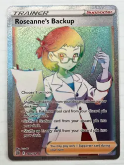 Roseanne's Backup 180/172 SWSH09 Brilliant Stars NM Pokemon Fast Shipping - Image 1