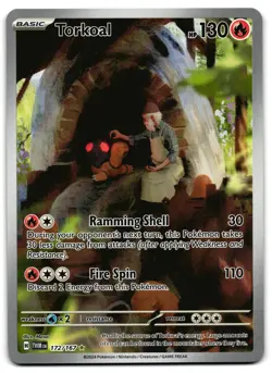 Torkoal 172/167 - 🌊 Twilight Masquerade Illustration Rare Pokemon TCG 🖤 - LP - Image 1