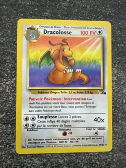 DRACOLOSSE RARE - POKEMON 19/62 FOSSILE EDITION 2 NEUF FR - Image 1