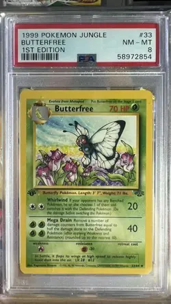 Butterfree 33/64 1st Edition Jungle Pokemon PSA 8 - Image 1