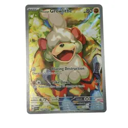 Pokemon TCG Hisuian Growlithe Twilight Masquerade IR 181/167 NM - Image 2
