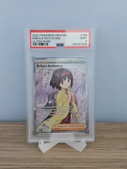 Pokemon 151 Erika's Invitation 196/165 English PSA 9 Mint - Image 1