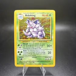 Pokemon TCG Nidoking Base Set Holo Unlimited Rare Card 11/102 LP/NM Condition -j - Image 1