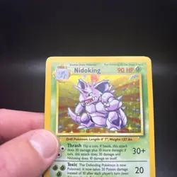 Pokemon TCG Nidoking Base Set Holo Unlimited Rare Card 11/102 LP/NM Condition -j - Image 2