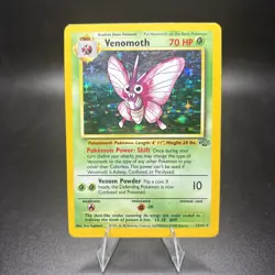 Venomoth Holo - Jungle Set 13/64 - Vintage WOTC Pokemon Card LP -j - Image 1