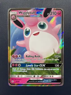 1x Wigglytuff GX 42/68: Hidden Fates Pokemon TCG Near Mint fast ship toploaded - Image 1