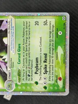 Cacturne ex 91/106 - ex Emerald Holo Rare Pokemon TCG MP - Image 5