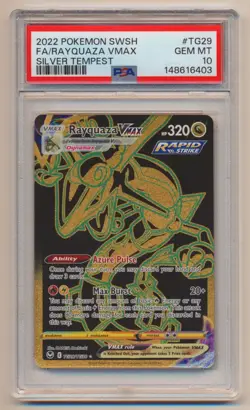 PSA 10 Pokemon Silver Tempest Full Art Rayquaza VMax TG29/TG30 GEM MINT! - Image 1