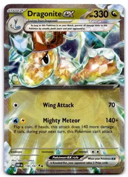 Dragonite ex 159/197 Double Rare Obsidian Flames Pokemon Moderately Played - Image 1