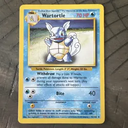 Pokemon TCG Wartortle 42/102 Base Set, Regular Unlimited Non Holo - NM - Image 1