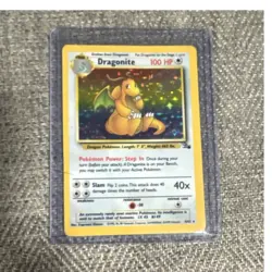 Dragonite Fossil 4/62 Holo Rare English 100 HP Unlimited Pokemon TCG - Image 1