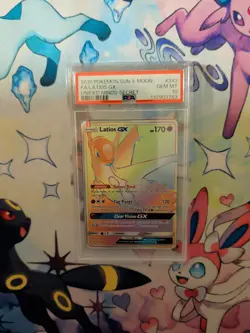 2019 POKEMON SUN & MOON UNIFIED MINDS SECRET #243 FULL ART/LATIOS GX PSA 10 - Image 1