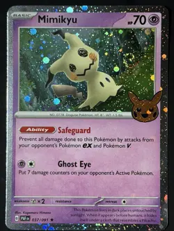SWIRL💫 Pokemon TCG - Mimikyu Paldean Fates 037/091 Trick or trade 2024 - Image 1