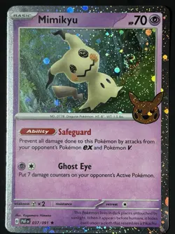 SWIRL💫 Pokemon TCG - Mimikyu Paldean Fates 037/091 Trick or trade 2024 - Image 2