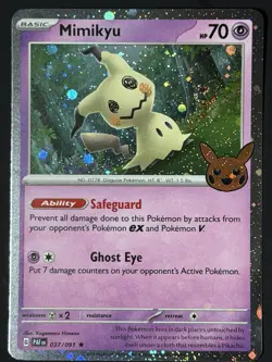 SWIRL💫 Pokemon TCG - Mimikyu Paldean Fates 037/091 Trick or trade 2024 - Image 3