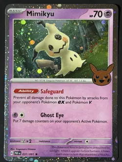 SWIRL💫 Pokemon TCG - Mimikyu Paldean Fates 037/091 Trick or trade 2024 - Image 4