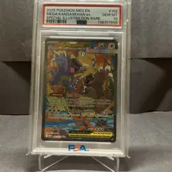 Pokemon Mega Kangaskhan EX Special Illustration Rare Holo Me01 PSA 10 #182 - Image 1