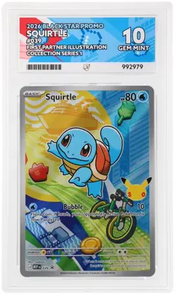 Pokemon Squirtle MEP 039 First Partner Promo Illustration ACE 10 Perfect Subs - Image 1