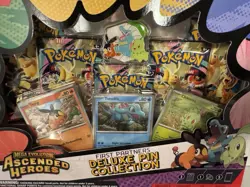Pokemon Ascended Heroes First Partners Deluxe Pin Collection + 2 Blister 2-Packs - Image 4