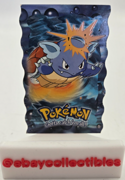 1999 Topps Blue Label Wartortle #8 of 12 Die Cut Embossed - Pokemon Evolution LP - Image 1