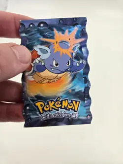 1999 Topps Blue Label Wartortle #8 of 12 Die Cut Embossed - Pokemon Evolution LP - Image 2