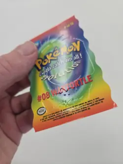 1999 Topps Blue Label Wartortle #8 of 12 Die Cut Embossed - Pokemon Evolution LP - Image 3