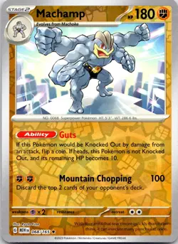Machamp 068/165 Rare 151 Pokemon Reverse Holo Near Mint - Image 1