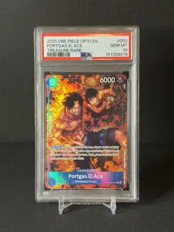 2025 One Piece Portgas D. Ace Treasure Rare OP08-052 English Royal Blood PSA 10 - Image 1