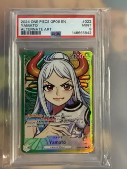 One Piece Wings Of The Captain Yamato OP06-022 Leader Alt Art PSA 9 English - Image 1