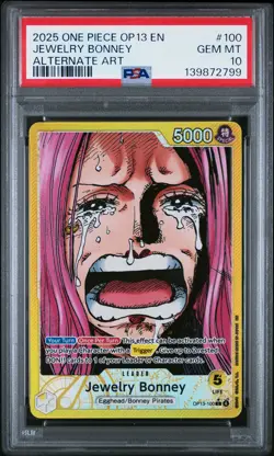 Jewelry Bonney Alternate Art One Piece Op13-Carrying On His Will 100 NM PSA 10 - Image 1