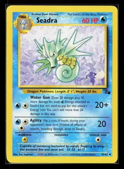 Seadra 42/62 Uncommon Fossil Pokemon Card - Image 1