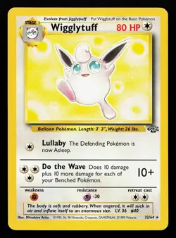 Wigglytuff 32/64 Rare Jungle Pokemon Card - Image 1