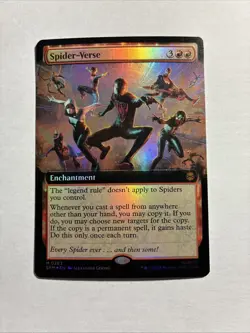 Spider-Verse (Extended Art) - Marvel's Spider-Man Foil MTG Plus Bonus Card!!! - Image 1