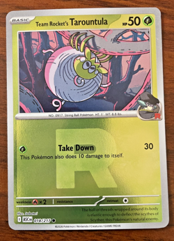 Pokemon card- Team Rocket's Tarountula 18/217- Ascended Heroes- Reverse Holo "R" - Image 1