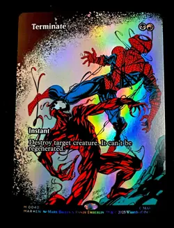 Terminate FOIL Comic Poster Showcase NM Marvel Spiderman MTG MAGIC THE GATHERING - Image 1