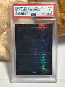 Solphim, Mayhem Dominus (Oil Slick Foil) 354 Phyrexia All Will Be One Foil PSA 9 - Image 1