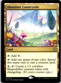 Abundant Countryside 22 Rare Commander: Lorwyn Eclipsed Magic: The Gathering NM - Image 1