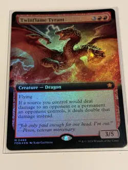 Twinflame Tyrant (Extended Art) #469 *Foil* (NM) - Foundations MTG - Image 1