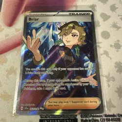 Pokemon TCG Briar Full Art Trainer Stellar Crown Ultra Rare Card 163/142 NM - Image 2